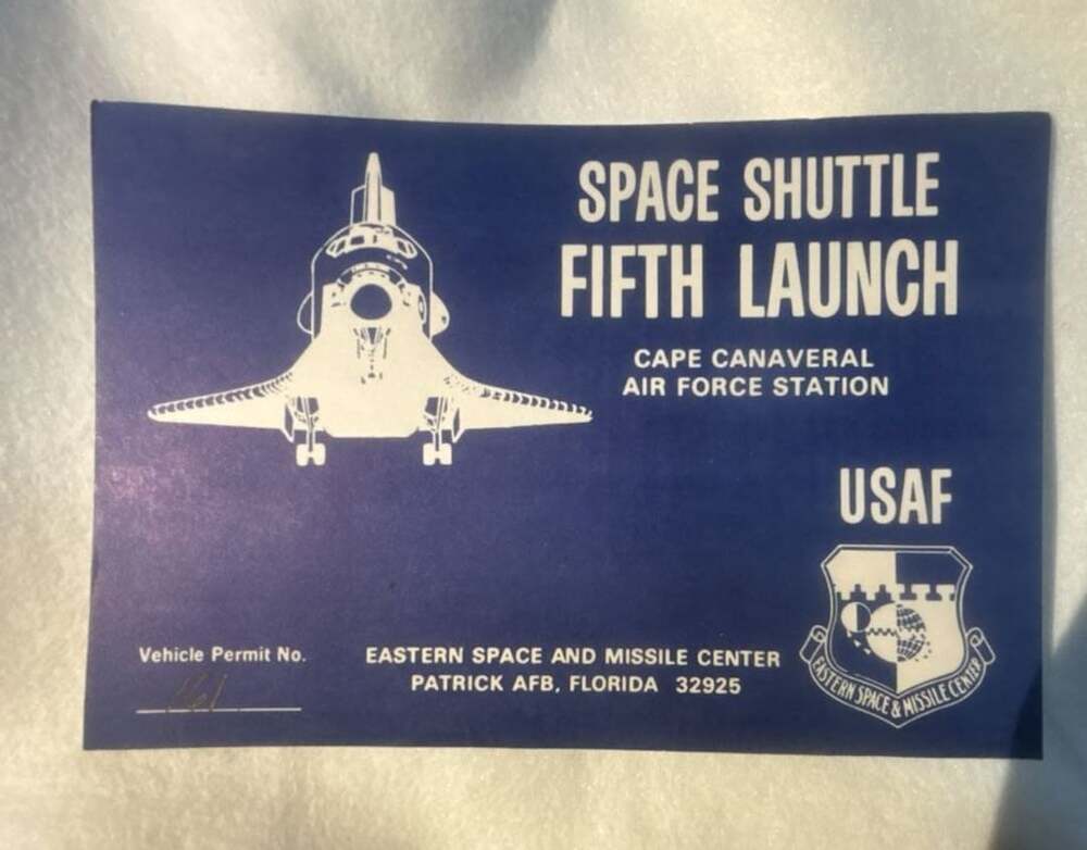 Vintage USAF Space Shuttle Fifth Launch Vehicle Permit